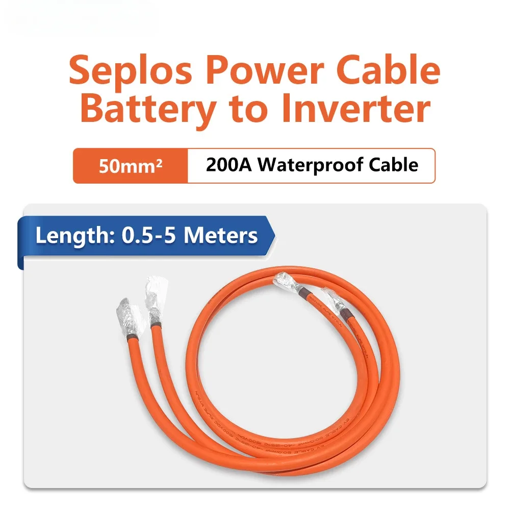 Seplos Mason 280 DIY Kits Power Cable Inverter Connector Cable Battery Energy Storage Both Ends M8 Terminal With Copper Nose