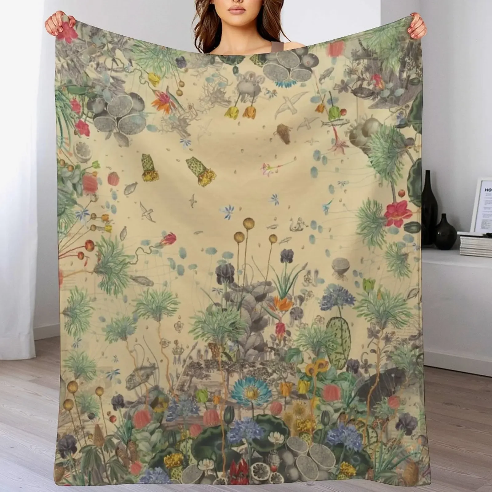 

Garden Surround Throw Blanket Baby Sofa Quilt Nap Vintage Blankets