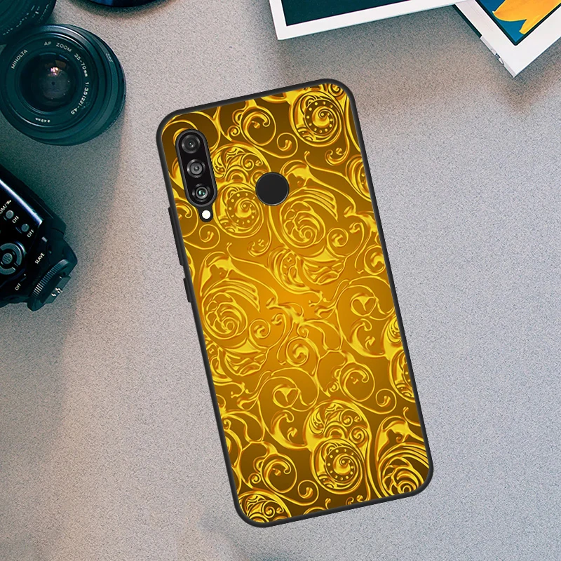 الذهب نمط الأزهار لهواوي نوفا 9 10 SE 8i 12i 11i 12s Y73 Y72 Y61 Y91 Y90 Y70 Y60 P30 P40 Lite P60 Pro Case
