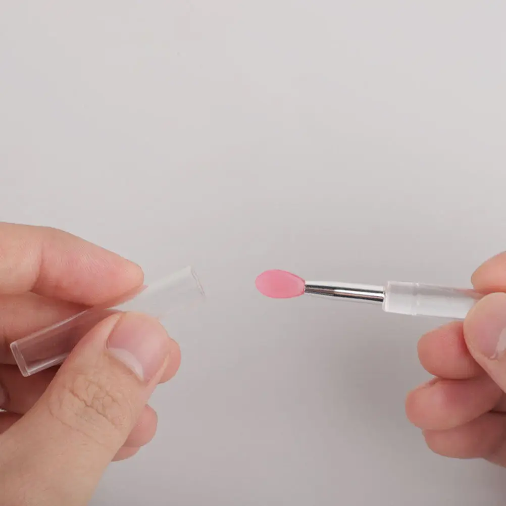 Applicateurs de lèvres en silicone, format voyage, pour crèmes, baumes, gloss, distribution uniforme des couleurs, outil de maquillage léger pour les déplacements, 6 pièces