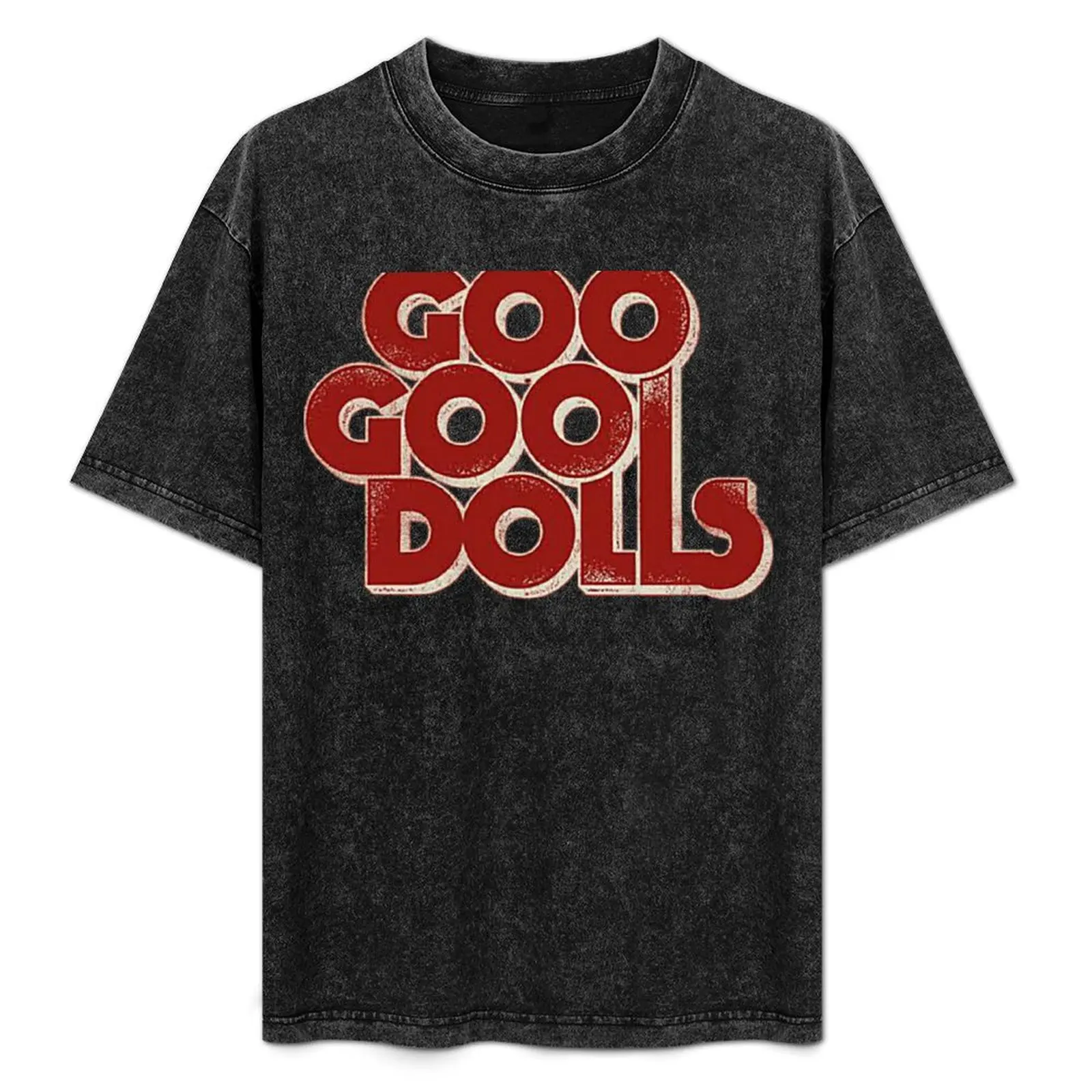 

blackwhitereddesign goo goo dolls logo band T-Shirt Plus Size Street Style Tee