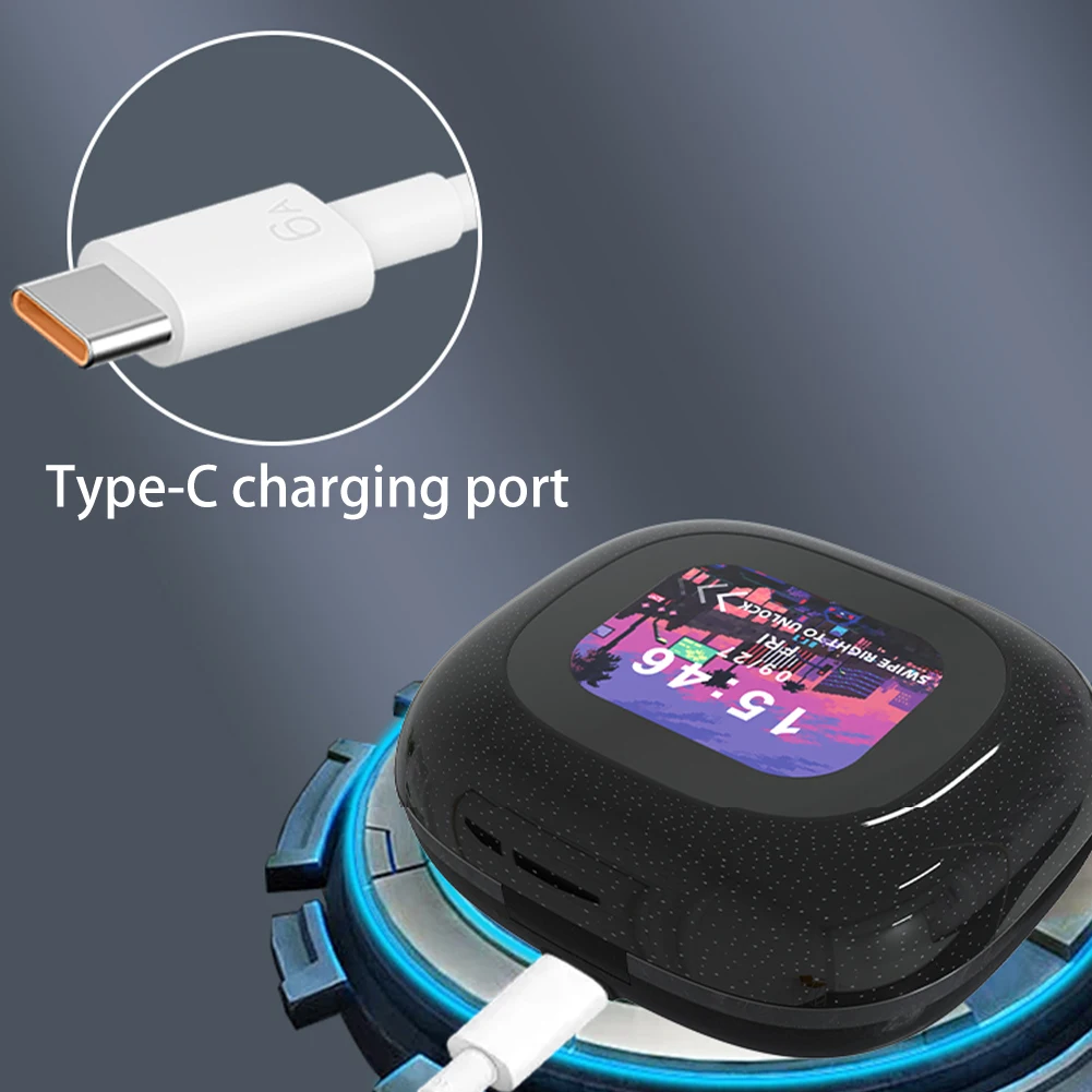 A39 Беспроводные наушники Bluetooth 5.3 Сенсорный цветной экран OWS Наушники с открытым ушным крючком Будильник Управление Спортивные наушники