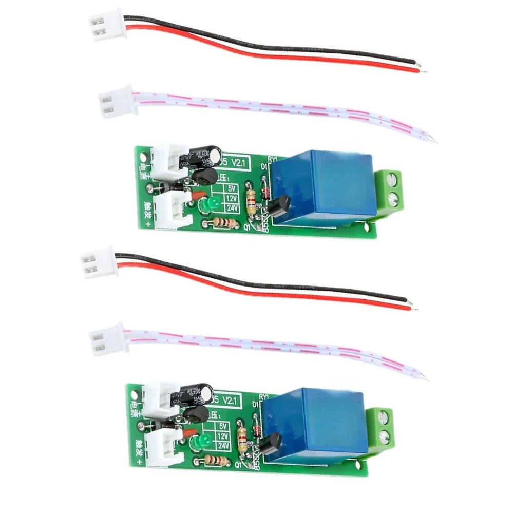 2PCS 12V Dual Trigger Delay Relay 0-60Min Adjustable Timer 10A Load For Home Automation And Electrical Control System