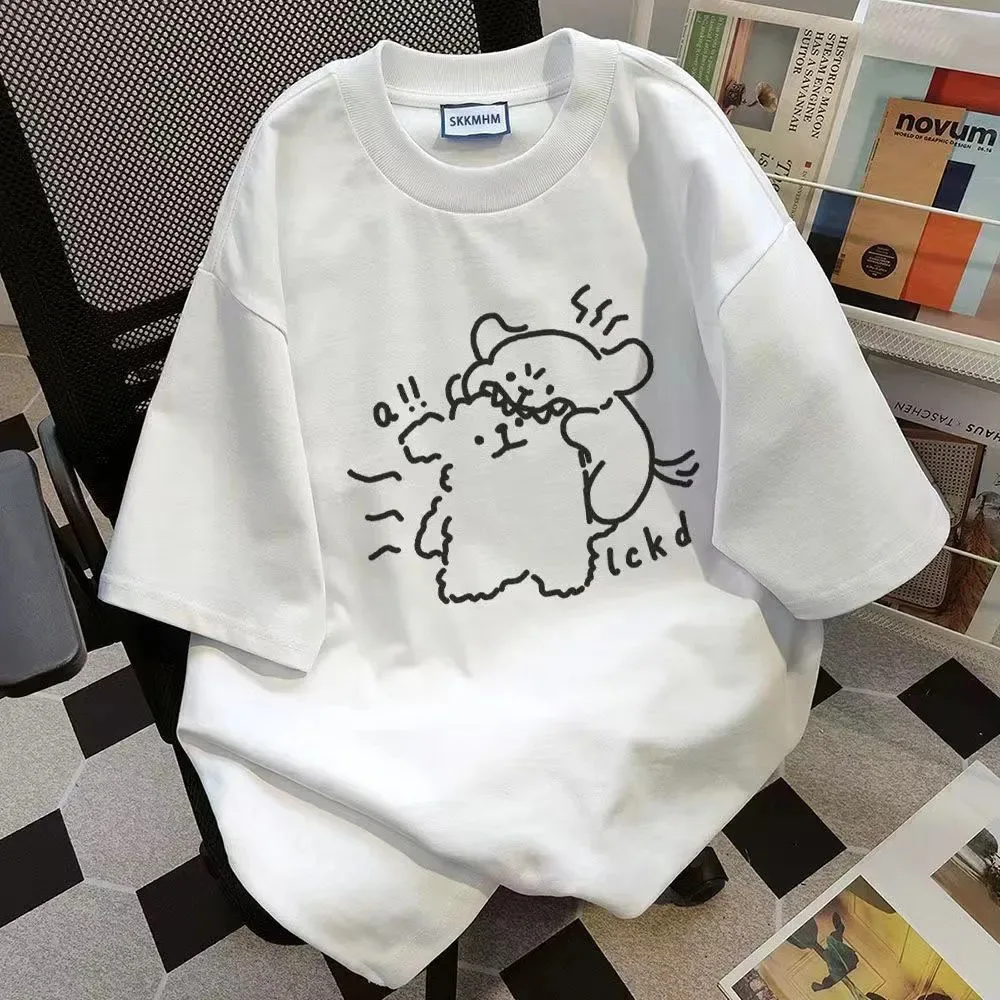 

Летняя повседневная футболка из 100% хлопка, доступна несколько цветов, устойчивая к катышнию