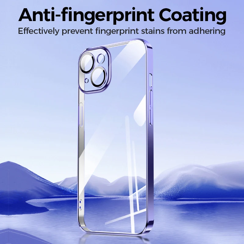 Joyroom funda enchapada para iPhone 14 Pro Max, cubierta de lente completa a prueba de golpes, funda de teléfono de TPU suave para iPhone 14 Pro Max