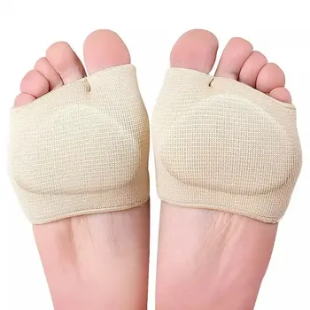 Coussinets de Gel pour l'avant-pied, manchon métallique, orteil, oignon, coussin, demi-chaussette, Supports, outil de soins des pieds, 1 pièce