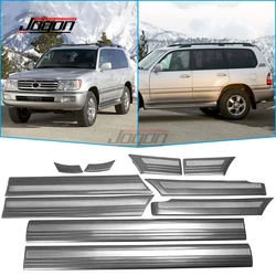 10pcs ABS Chrome For Toyota LC100 1998-2007 Car Side Door Body Molding Covers Side Door Body Strip Protector