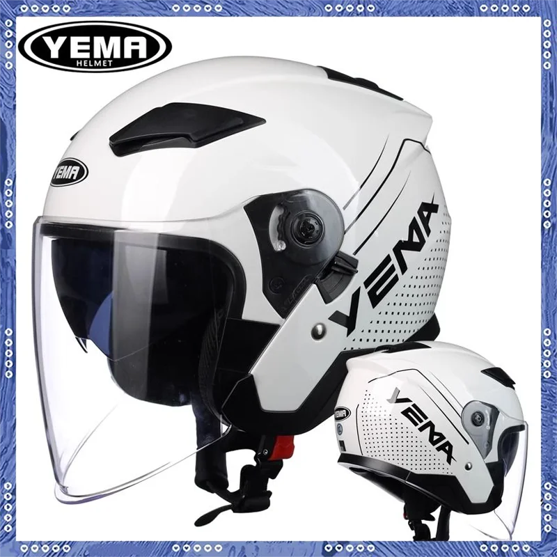 Casco de bicicleta eléctrica para motocicleta YEMA, casco de seguridad Unisex para todas las estaciones para bicicleta eléctrica, nuevo medio casco estándar nacional