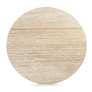 Carolf personalização pedra natural redonda cozinha sala móveis restaurante mármore travertino mesa de jantar superior 10 principais vendas mini mesa de cha - №10