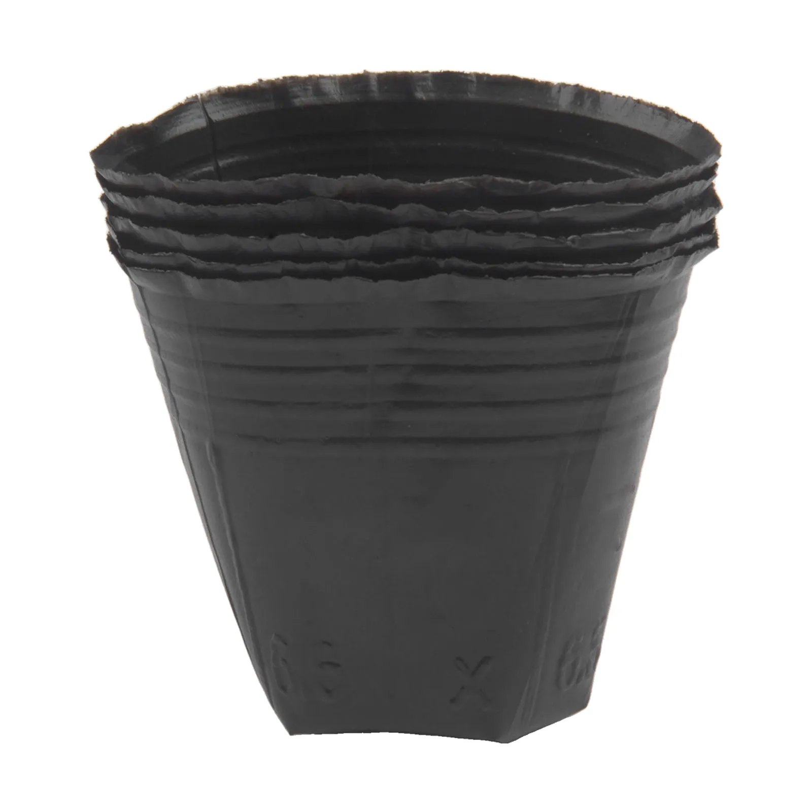 Plastic Plant Nursery Pots 100 Pack for Indoor Outdoor Use with Stable Drainage Base and Air Flow Design for Healthy Growth