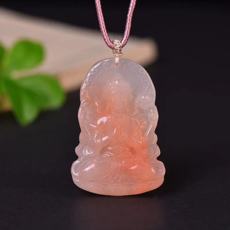 

Stylish and Exquisite Ethnic Style Guanyin Jade Pendant Necklace