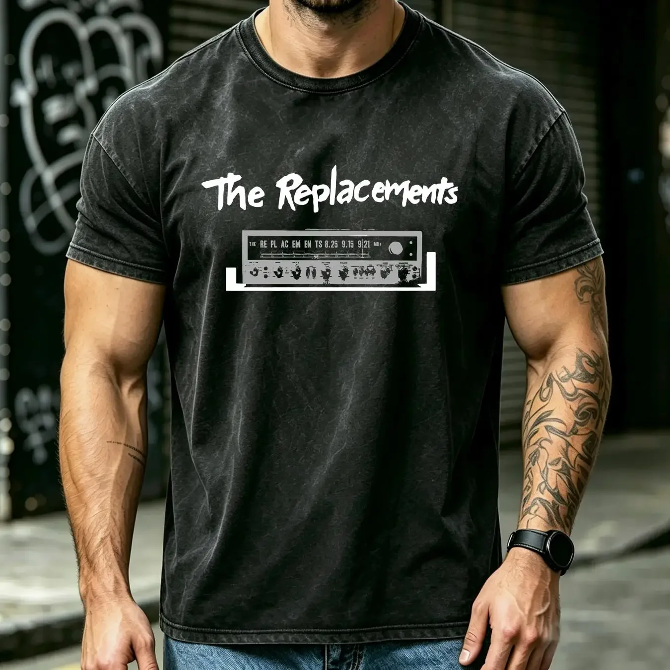 washed T Shirt NEW LIMITED Radio The Replacements Band For Fans Art Classic vintage Washed Casual Breathable homme