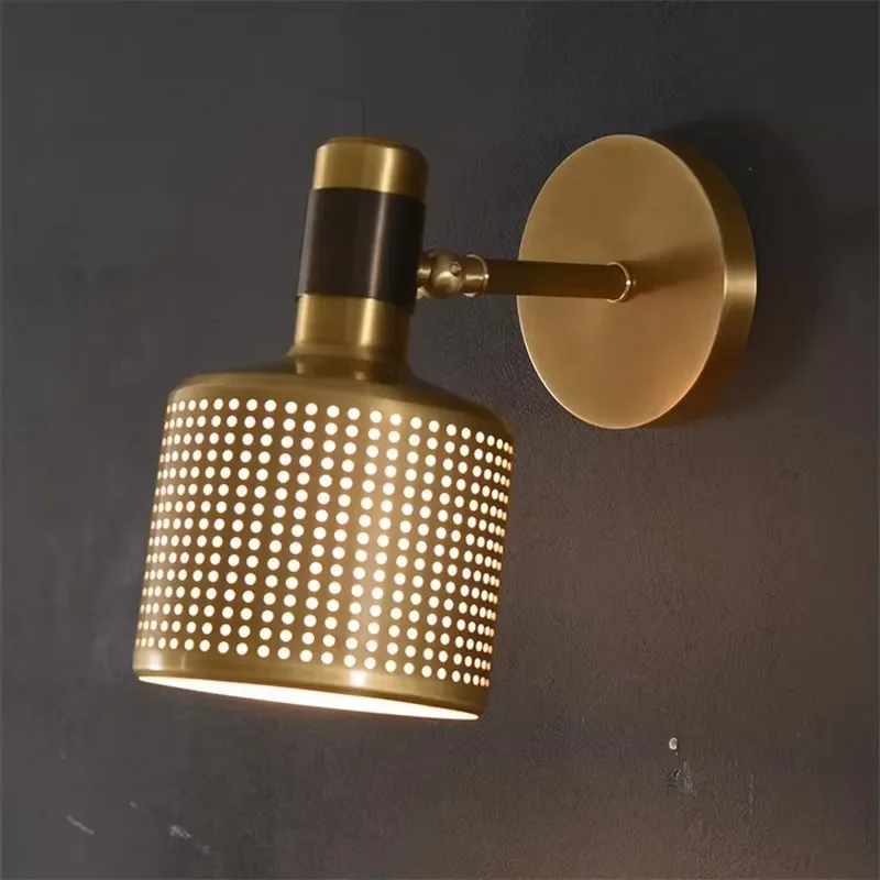 Modern Crystal Wall Sconce Brass Finish Indoor Reading Light for Bedroom Bedside Decor Contemporary Vanity Lamp Bathroom