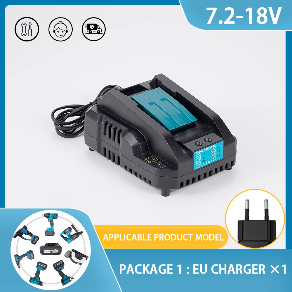 

Hormy 18V Battery Charger EU/US/UK Plug Power Tool High Quanlity Smart Fast Li-ion Portable Charging For Makita Replacement