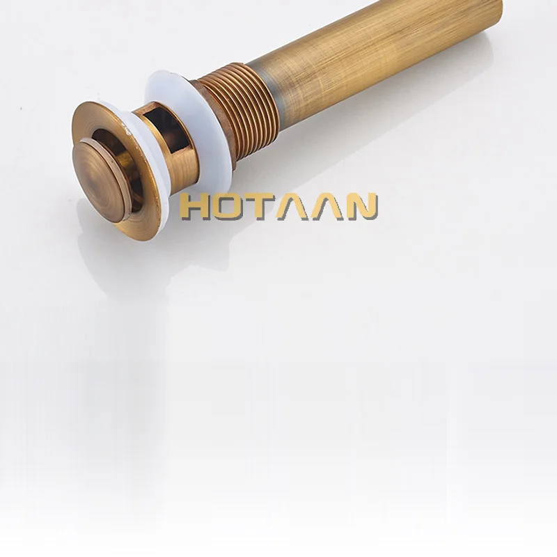 . Antique Bathroom Brass Pop Up Sink Drain Brass Pop-up Drain basin waste YT-5193 image 2