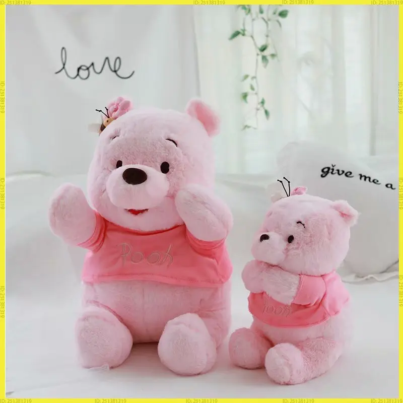 

30cm-50cm Disney Winnie The Pooh Bear Doll Pink Bee Cartoon Plush Toy Cute Anime Kawaii Companion Children'S Birthday Xmas Gift
