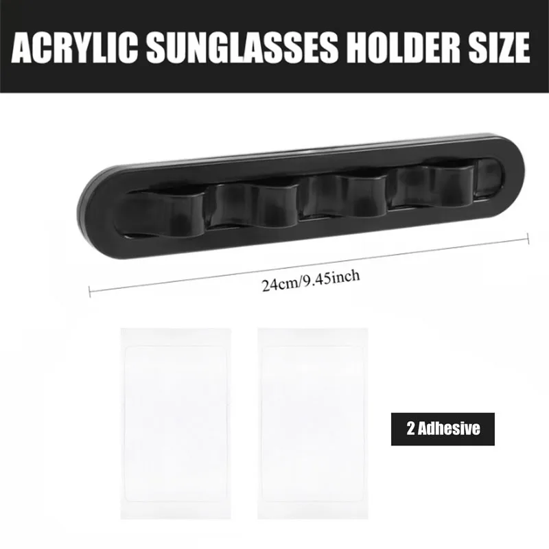 No Drilling Wave Shape Sunglasses Storage Rack Eyeglass Storage Rack with 4 Holes Self‑Adhesive Wall Mount Eyeglasses Organizer