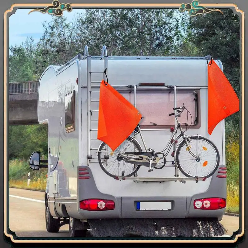 

Premium 12Pc 18X18 Inch Mesh Safety Flags Orange Warning Flag Bungee Safety Flag Good Visibility Weatherproof Flag With Grommets