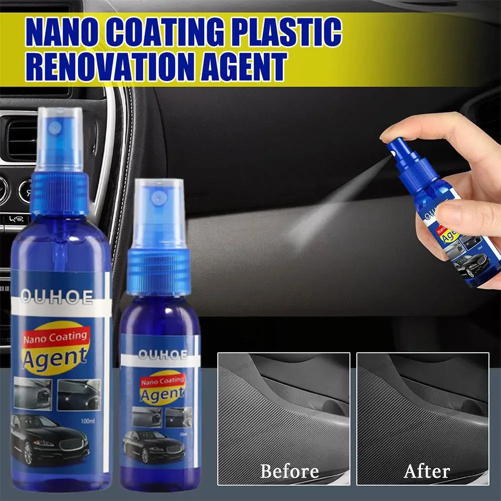 

Auto Plastic Repair Coating Agent Kit with Sponge Car Coating Scratch Refreshing Cleaning Repair Dustproof Interior Auto Pl N6D9