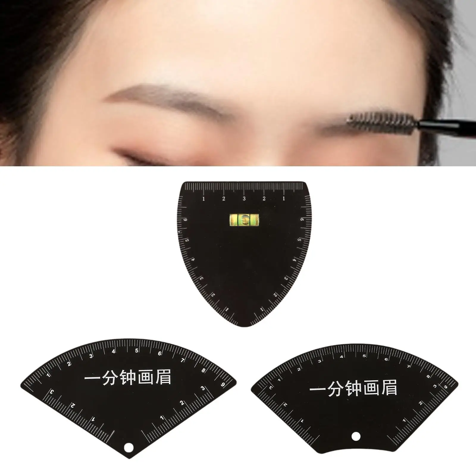 Stainless Steel Eyebrow Stencil with Arch Guide Shaping Tool