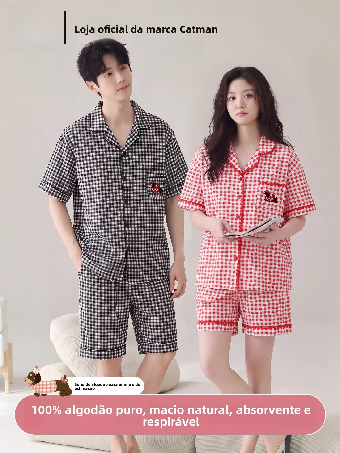 couple's-pure-cotton-short-sleeve-sleepwear-summer-new-2026-cartoon-cute-home-clothes-set-for-men-and-women-suitable-for-outd