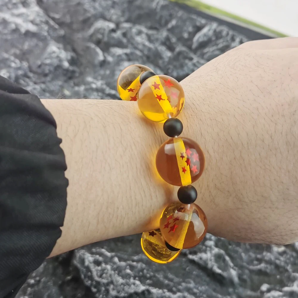 Dragon Ball Bracelet Anime Peripheral Accessories Dragonballs Hand-woven Time Gem Bracelet Toys Christmas Gift