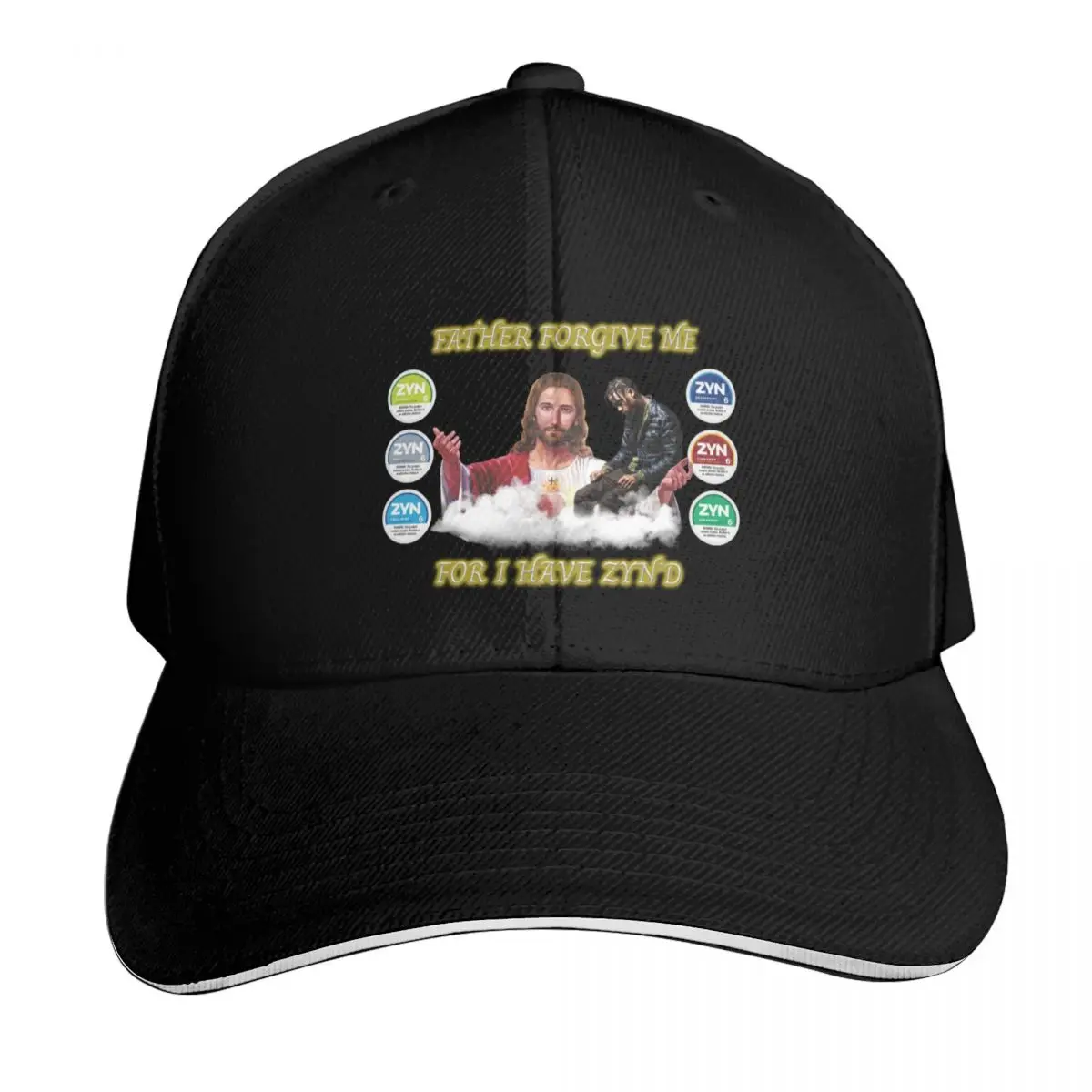 Forgive Me Father For I Have Zyn'd Baseball Cap Gift for Him Her Casual Daily Wear Quick Dry Performance