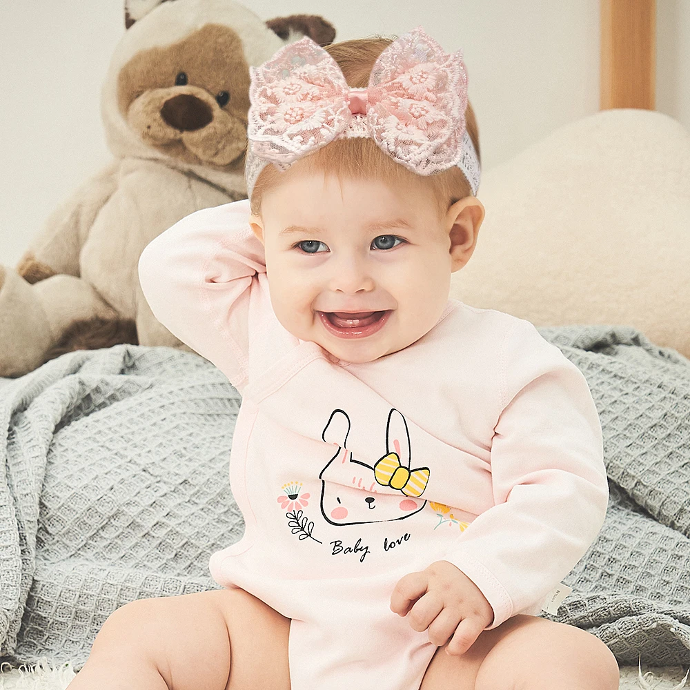 1pcs Baby Girls Bows Lace Headbands Soft Cute Hair Bands for Newborn Toddlers Hair Accessories Photography Props
