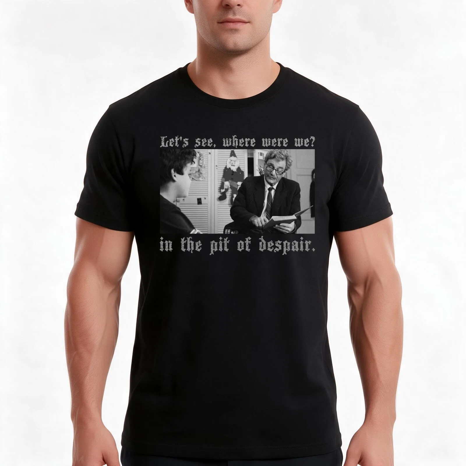 Pit of Despair T-Shirt, Summer Casual Cotton Tee, Oversized Streetwear Tops, Vintage Graphic Print, Loose Fit Short Sleeve