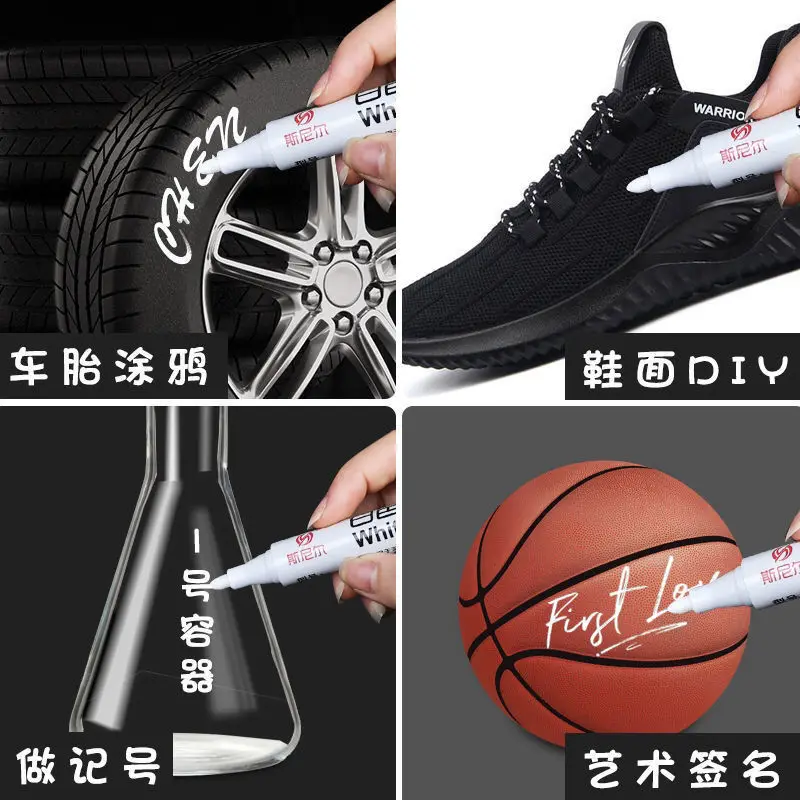 5/4/3/2Pcs for Metal Oily White Marker Pen Graffiti Pens Waterproof Permanent Gel Tire Painting Tyre Tread Pen