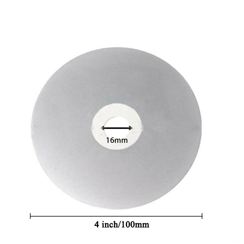 1 Stück 4' 100 mm x 16 mm Diamant-Schleifscheibe, Körnung 80–3000, Polierscheibe für Winkelschleifer/Keramik/Glas-Mühlenscheibe – Detail 1