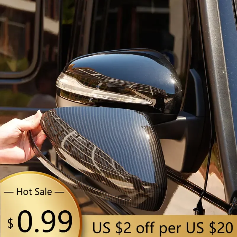 

Steering Covers For Mercedes Benz G Class W463 2019-22 GLE GLS ABS Carbon fiber Side Door Rearview Mirror Cap Cover Trim stick