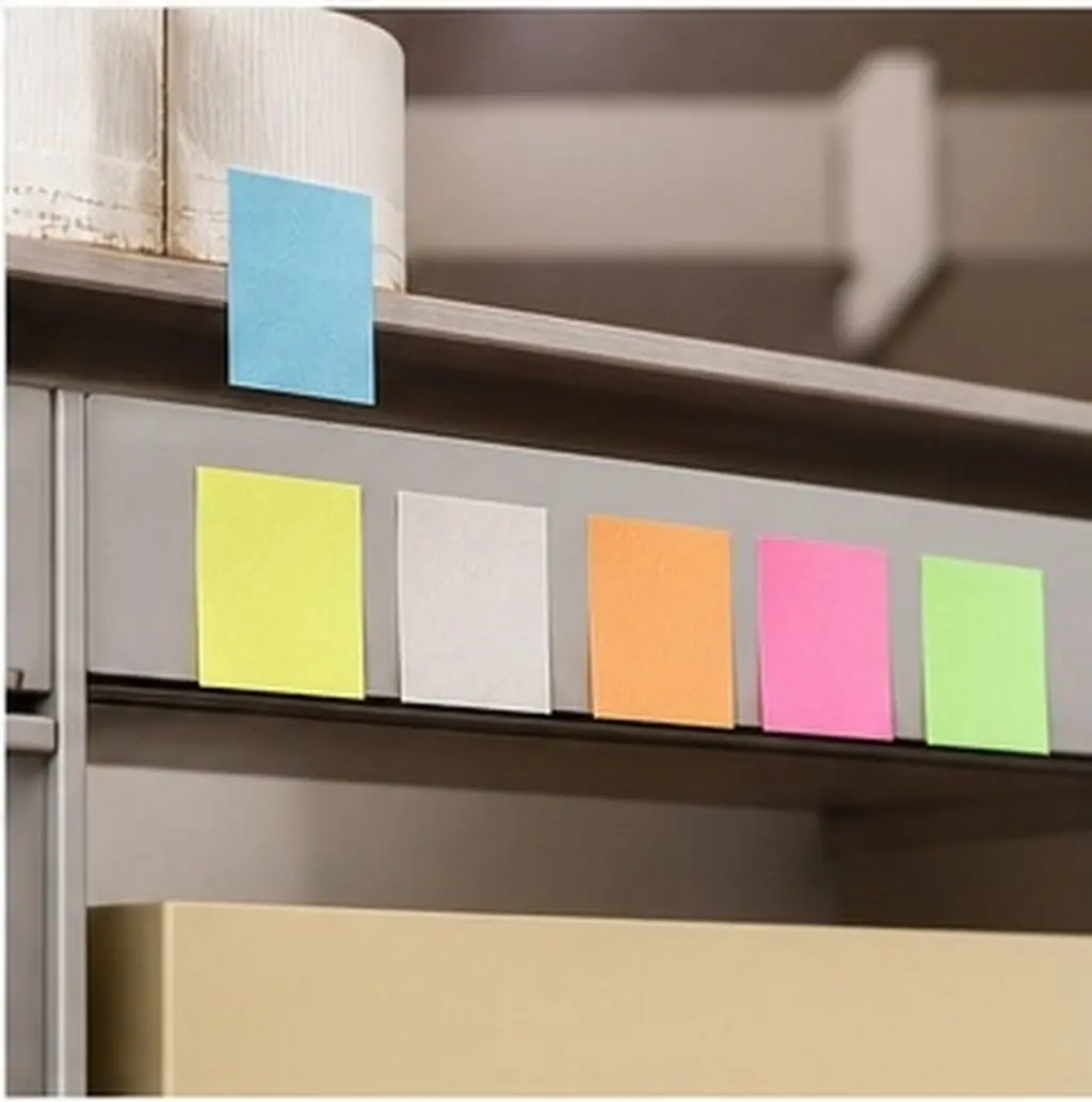 Reusable Self-Adhesive Memo Stickers Smooth Writing No Smudge Clean Removal Portable Note Pads for Office School Home
