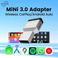 HEYINCAR mini 3,0 inalámbrico Carplay/Android Auto 2 en 1 caja 5,8 GHz WIFI Plug And Play para coches Carplay con cable 98% originales