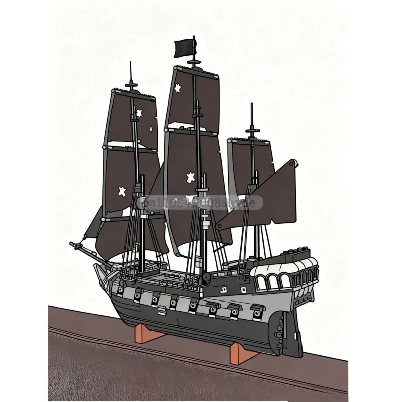 

2025 new MOC 2862 PCS Black Pearl Pirate Ship construction module ship sailing children's Christmas birthday gift