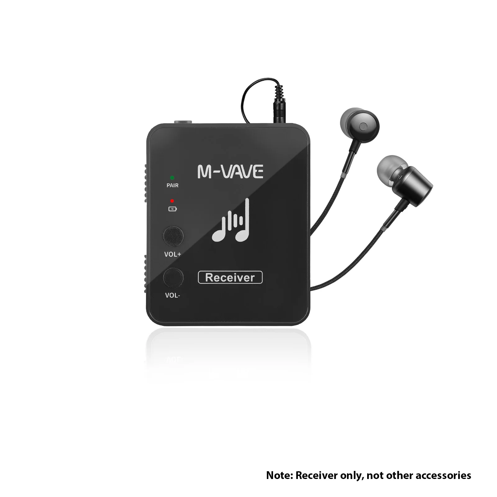 M-VAVE WP-10 2.4GHz Wireless Ear Back Receiver Rechargeable Receiver of Wireless Earphone Monitor Transmission Receiver System