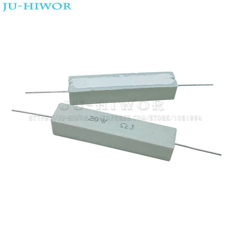 5pcs 20W 5% SQP Cement Resistor 0.1 0.22 0.33 0.5 1 1.2 1.8 2 2.2 3 3.3 3.6 4.7 5 8 10 15 20 25 30 100 K R ohms Power Resistance