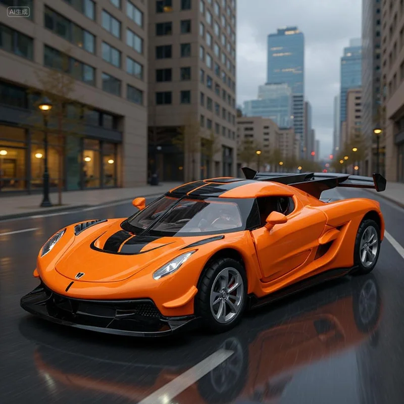 

1:36 Jesko Supercar, модель автомобиля из сплава, игрушечный автомобиль, литье под давлением, металлическое литье, звуковой и световой автомобиль, игрушки для детей, автомобиль