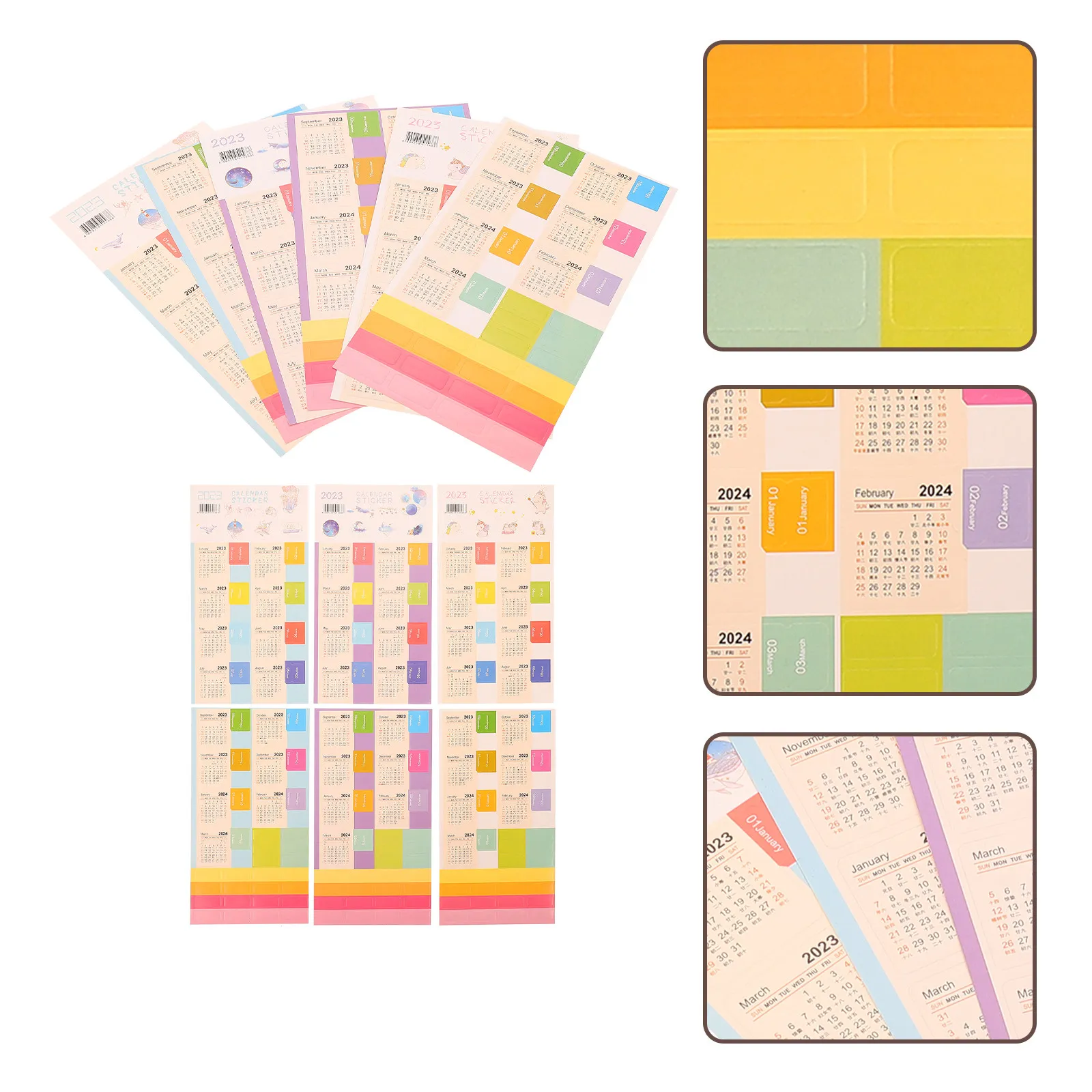 

12Sets Calendar Index Stickers Monthly Divider Tabs Color Coded Planner Accessories for Notebooks Journals Notepads Schedule