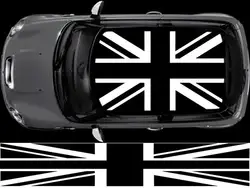 Preto union jack bandeira telhado para mini gráficos decalques adesivos tamanho personalizado imagem do carro embalagem modificação adesivo decalques