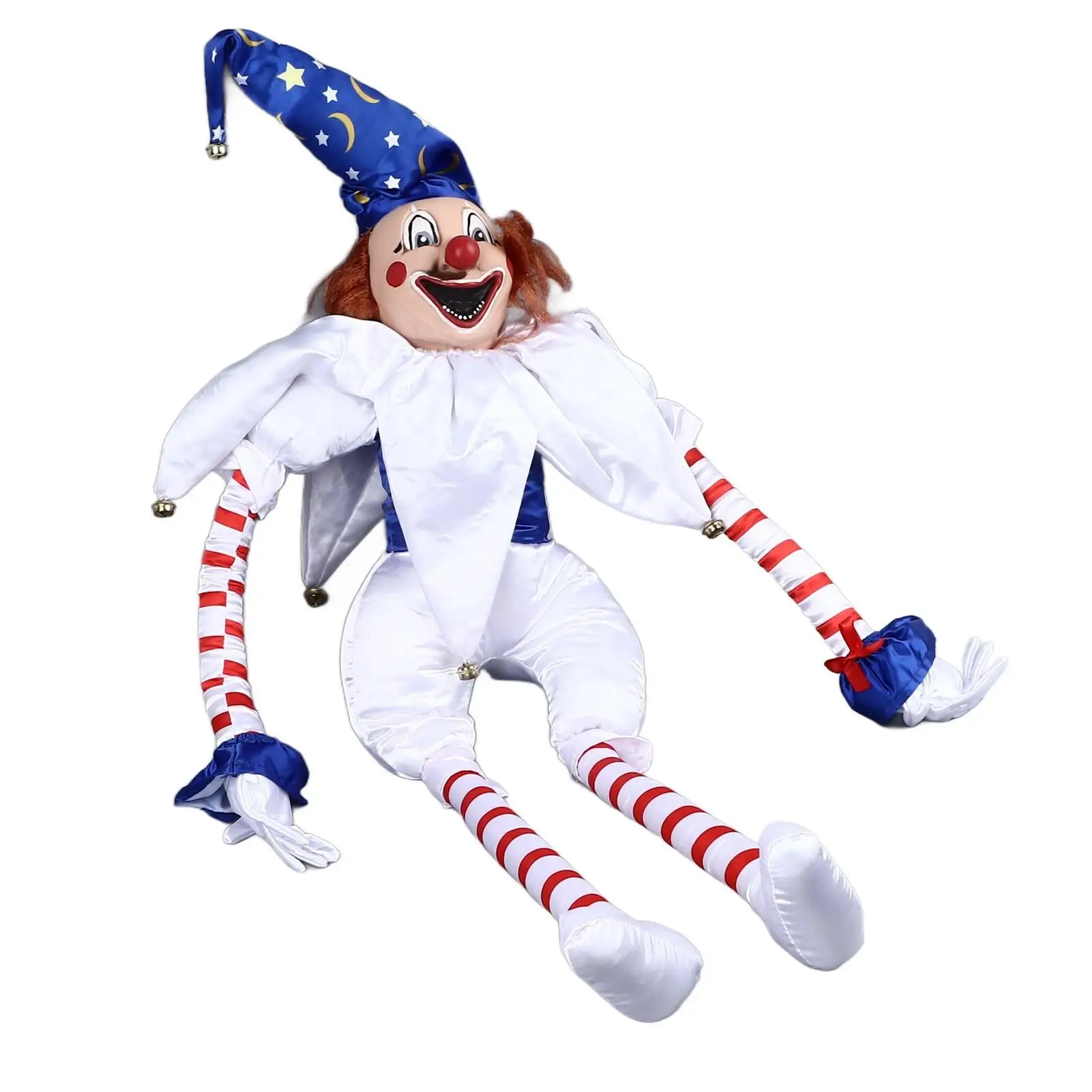 Halloween Clown Doll Polystyrene Foam Scary Bendable Leg Decorative Decoration Vibrant Colors for party