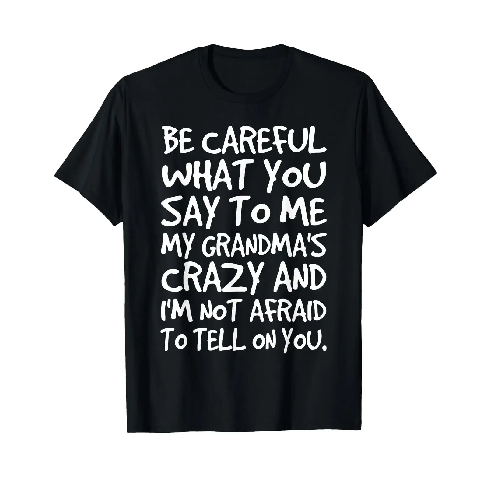 Остерегайтесь, что вы говорите мне. Футболка My Grandmas Crazy Funny Family, винтажная, мягкая, унисекс, в стиле стритвир.