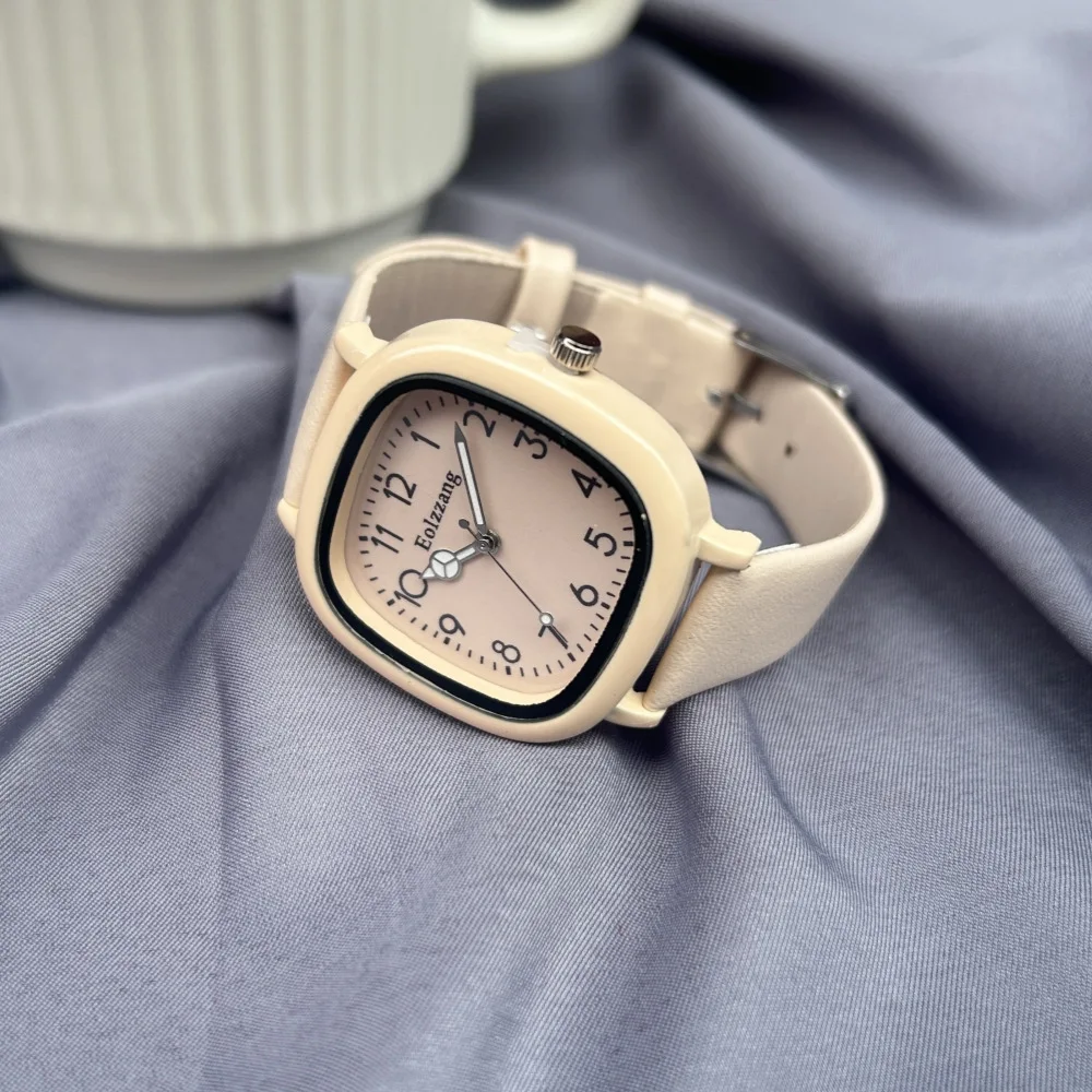 Orologi da polso al quarzo da donna con cinturino in pelle di moda quadrante arabo casual orologio da polso semplice orologio da lavoro per ragazze Reloj Hombre