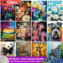 120 Colors Sticker Legend Diamond Painting Flower Animal Dog Modern Wall Art Home Decor Handpainted Kits For Adults