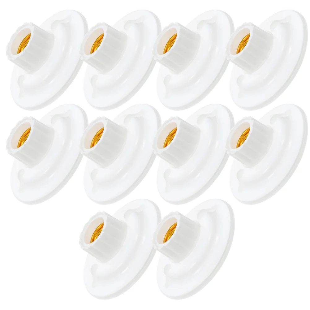 

10 Pcs Plum Lamp Holder E27 Bulb Ceiling Light Socket Sockets Lamps Holders Plastic Base