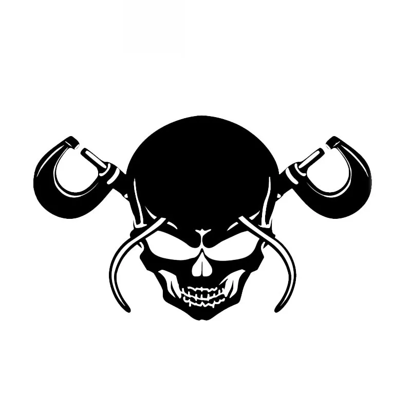 Fiery Skull Graphic Sticker High Quality Car Window Decoration Personality Pvc Waterproof Decal Black/white, 16cm*9cm