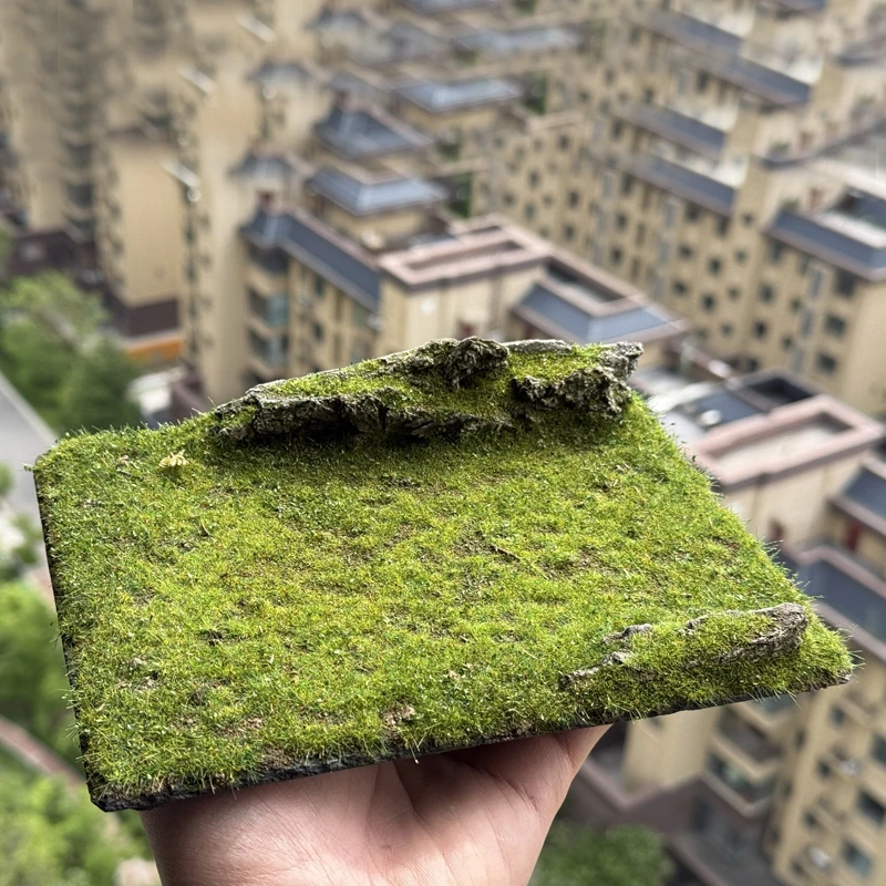 1PCS 15x20cm Lawn Scene Model Platform Grassland Desert Landscape Display Base for Toy Car Outdoors Sand Table Decor Gift