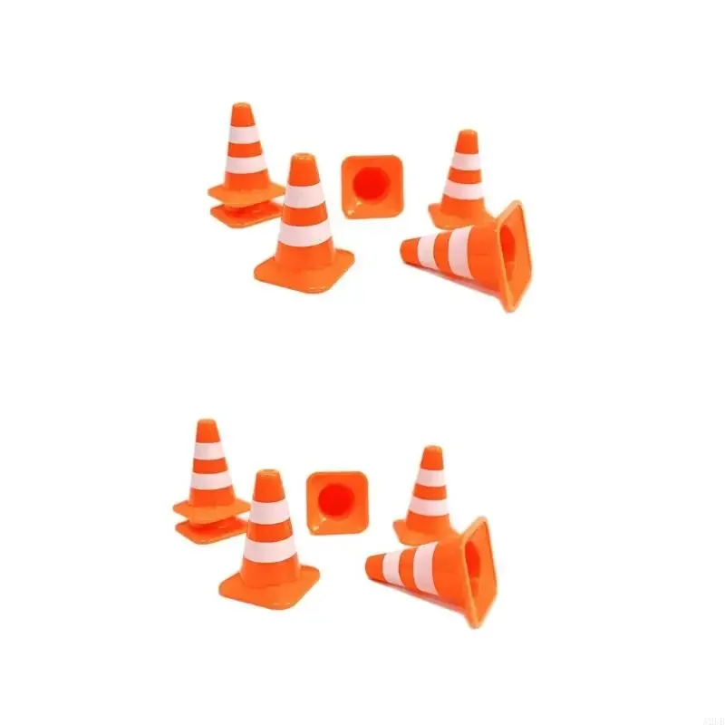 10 قطعة المناظر الطبيعية الصغيرة مخاريط المرور علامات الطريق واقعية للأطفال أوقات اللعب التعليمية النشاط إعداد المشهد الدعائم #2