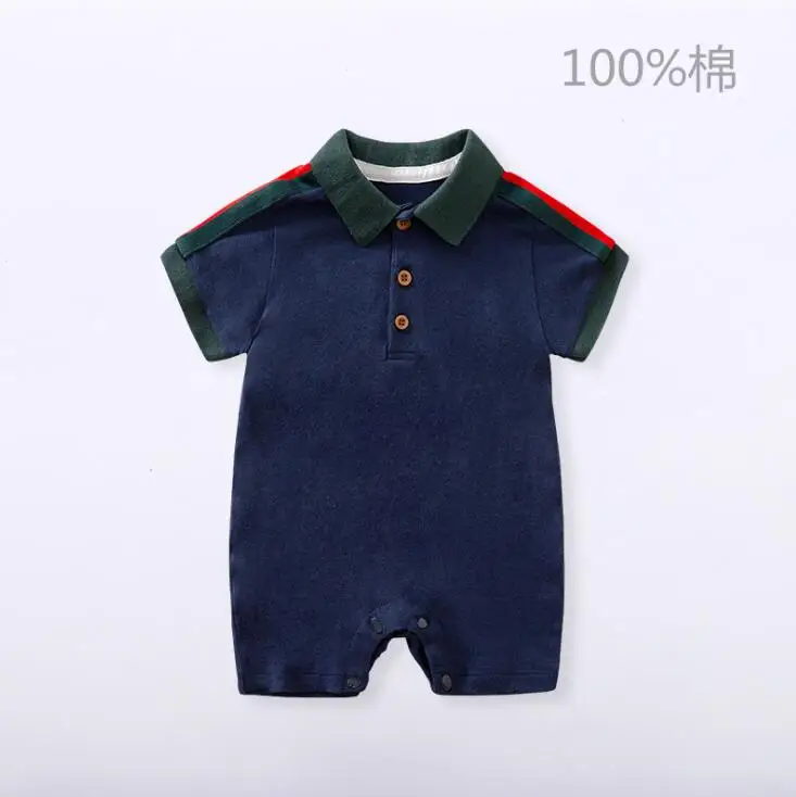 1 Pcs Baby Boy Girl Clothes Short Sleeves Pure Color Romper