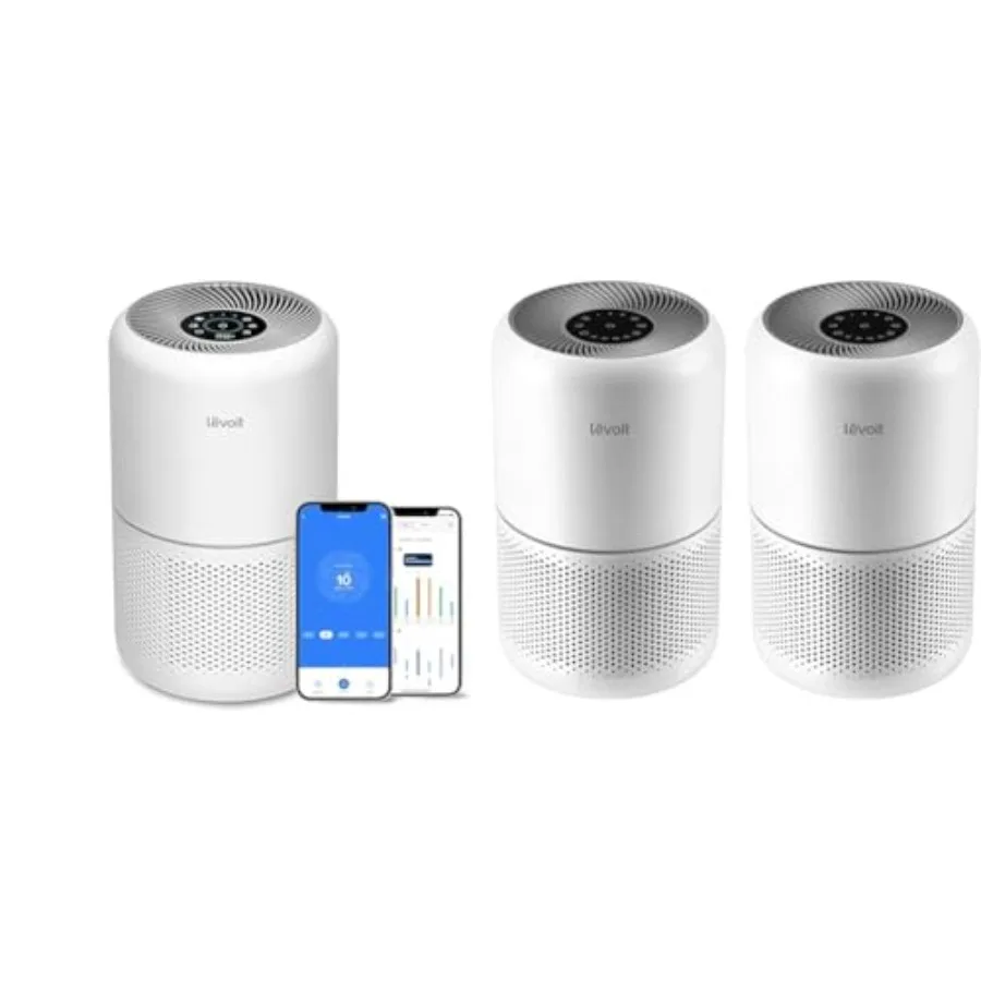 

Air Purifiers for Home Bedroom, Smart WiFi, HEPA Sleep Mode for Home Large Room Air Purifier for Home Allergies Pets Hair in Be